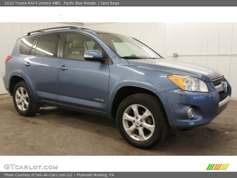Pacific Blue Metallic / Sand Beige 2010 Toyota RAV4 Limited 4WD