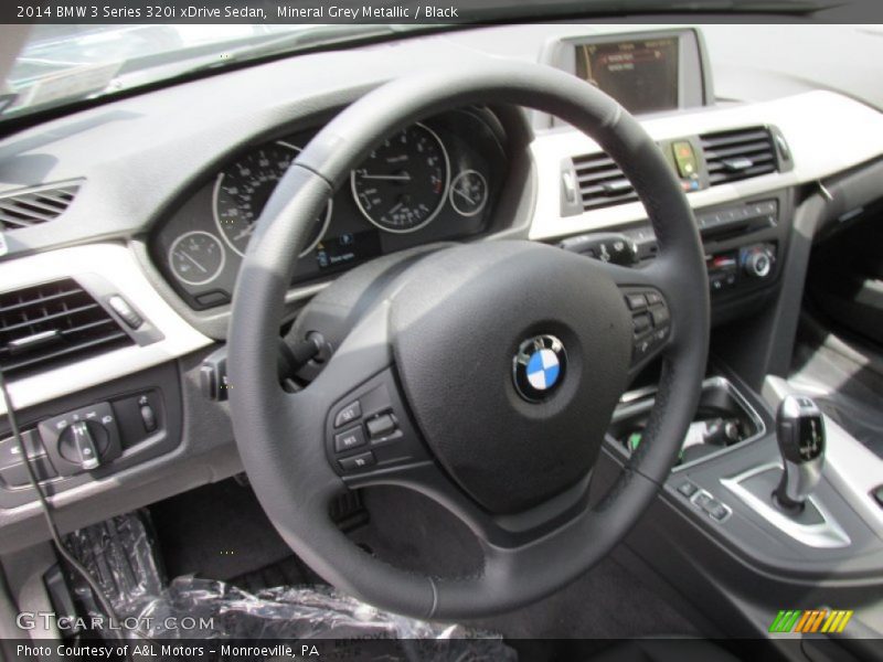 Mineral Grey Metallic / Black 2014 BMW 3 Series 320i xDrive Sedan