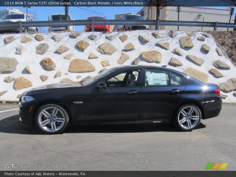 Carbon Black Metallic / Ivory White/Black 2014 BMW 5 Series 535i xDrive Sedan