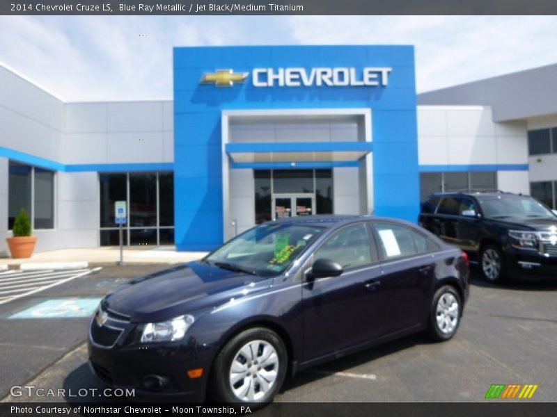 Blue Ray Metallic / Jet Black/Medium Titanium 2014 Chevrolet Cruze LS