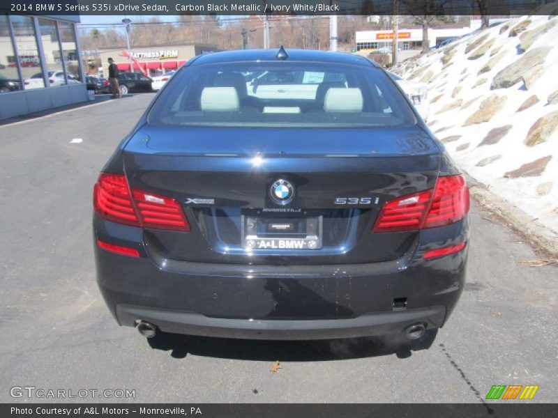 Carbon Black Metallic / Ivory White/Black 2014 BMW 5 Series 535i xDrive Sedan