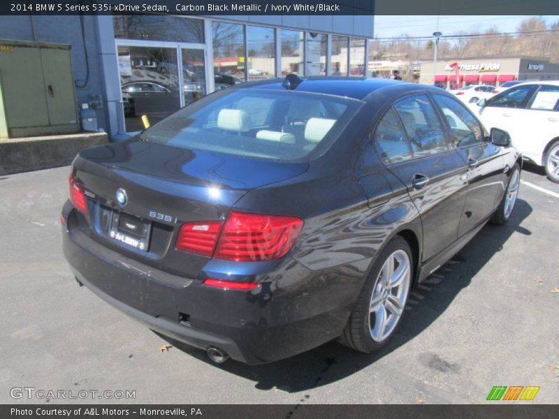 Carbon Black Metallic / Ivory White/Black 2014 BMW 5 Series 535i xDrive Sedan