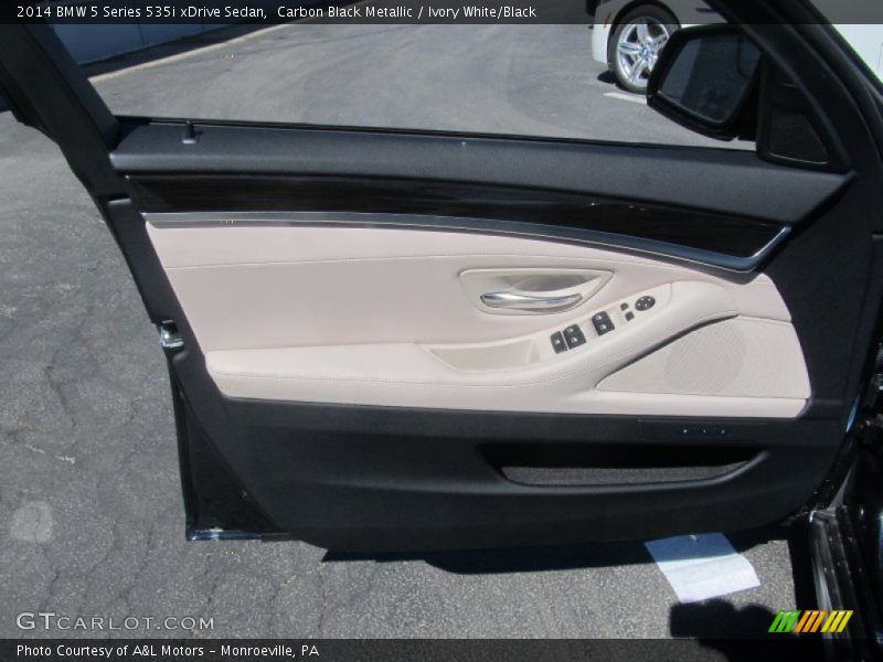 Carbon Black Metallic / Ivory White/Black 2014 BMW 5 Series 535i xDrive Sedan