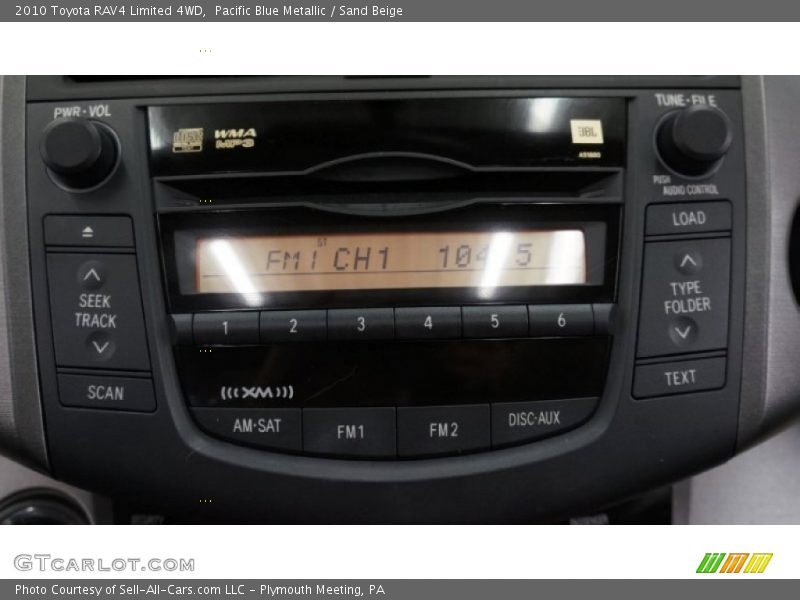 Pacific Blue Metallic / Sand Beige 2010 Toyota RAV4 Limited 4WD