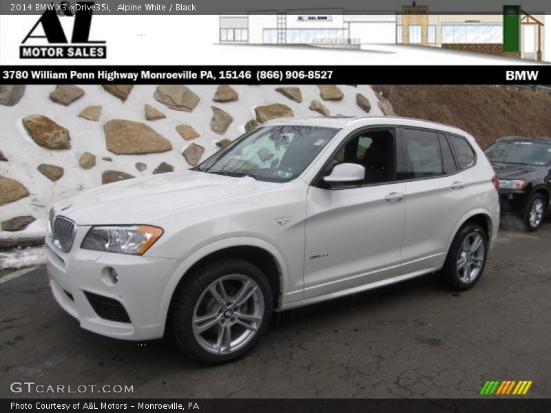 Alpine White / Black 2014 BMW X3 xDrive35i
