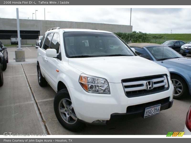Taffeta White / Saddle 2008 Honda Pilot EX-L