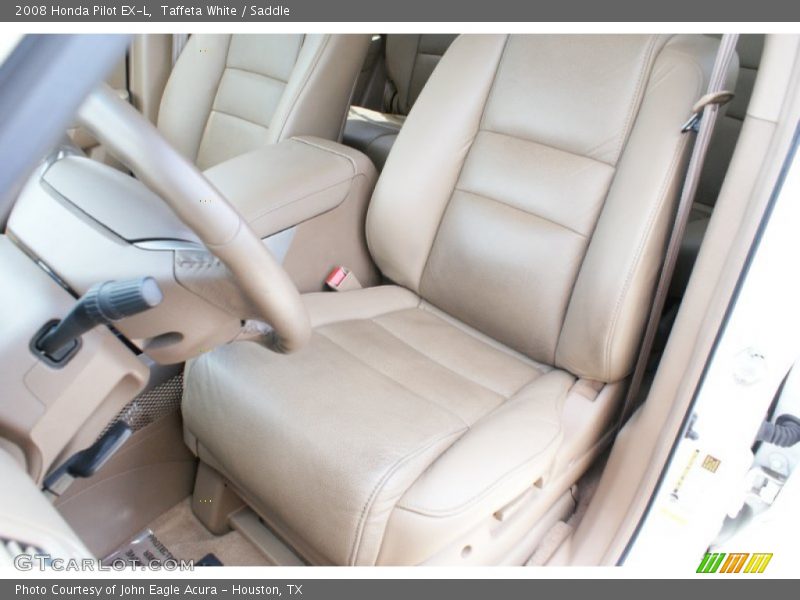 Taffeta White / Saddle 2008 Honda Pilot EX-L