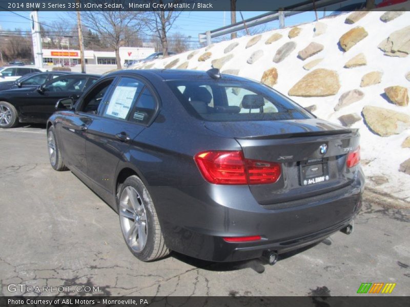 Mineral Grey Metallic / Black 2014 BMW 3 Series 335i xDrive Sedan