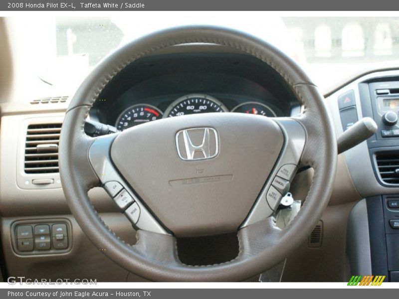 Taffeta White / Saddle 2008 Honda Pilot EX-L