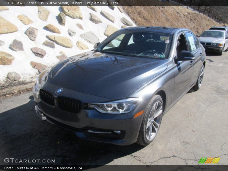 Mineral Grey Metallic / Black 2014 BMW 3 Series 335i xDrive Sedan