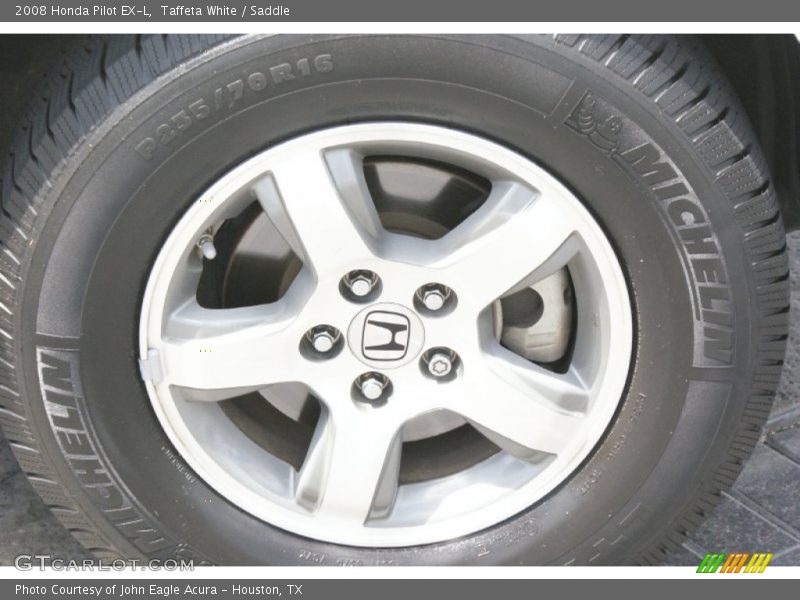 Taffeta White / Saddle 2008 Honda Pilot EX-L