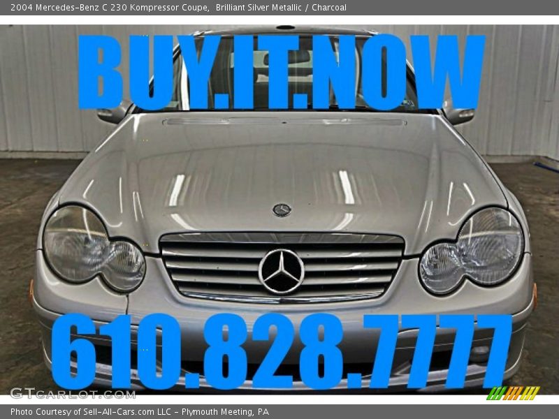 Brilliant Silver Metallic / Charcoal 2004 Mercedes-Benz C 230 Kompressor Coupe