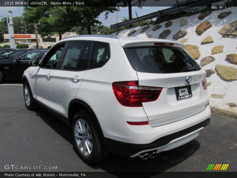 Alpine White / Black 2015 BMW X3 xDrive28i