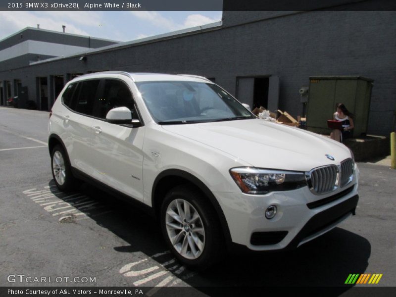 Alpine White / Black 2015 BMW X3 xDrive28i