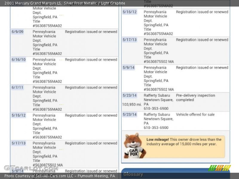Silver Frost Metallic / Light Graphite 2001 Mercury Grand Marquis LS