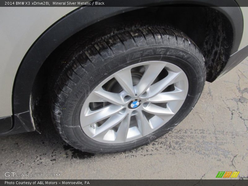 Mineral Silver Metallic / Black 2014 BMW X3 xDrive28i