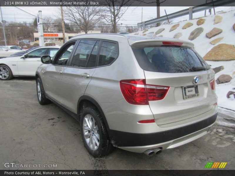 Mineral Silver Metallic / Black 2014 BMW X3 xDrive28i