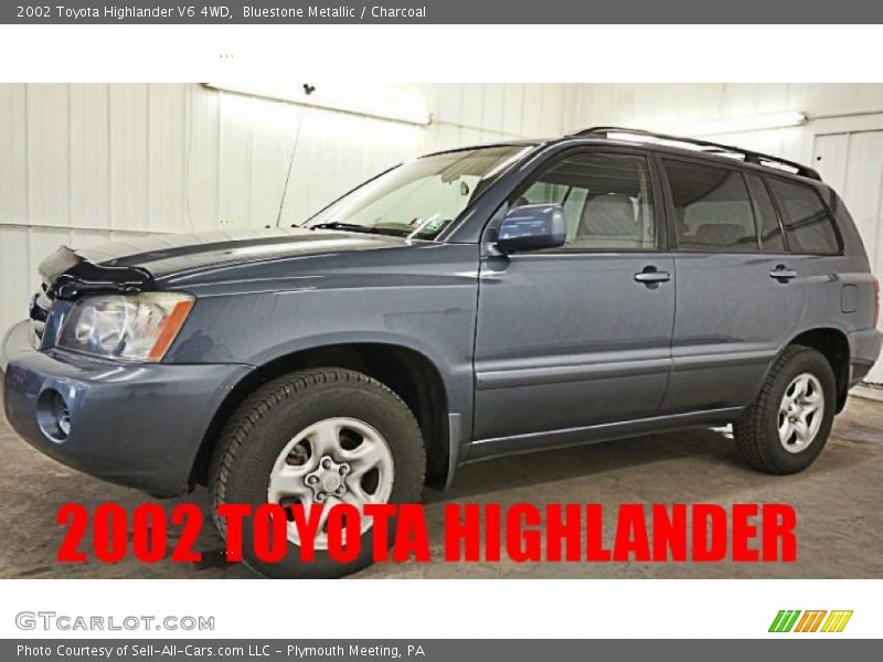 Bluestone Metallic / Charcoal 2002 Toyota Highlander V6 4WD
