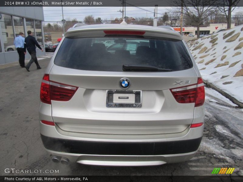 Mineral Silver Metallic / Black 2014 BMW X3 xDrive28i