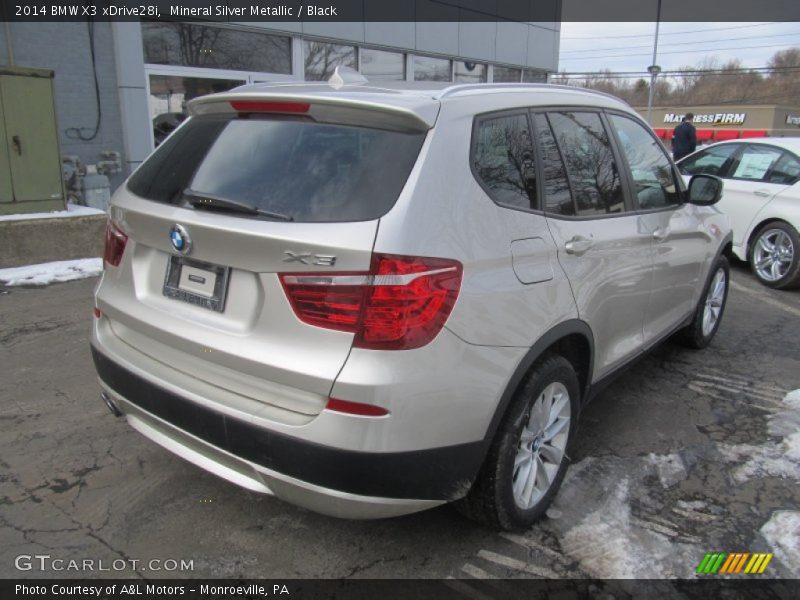 Mineral Silver Metallic / Black 2014 BMW X3 xDrive28i