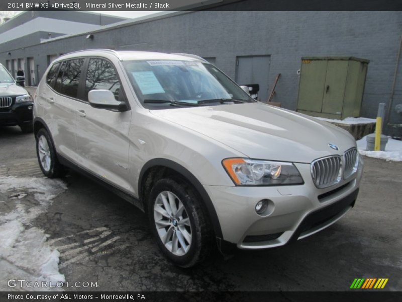 Mineral Silver Metallic / Black 2014 BMW X3 xDrive28i