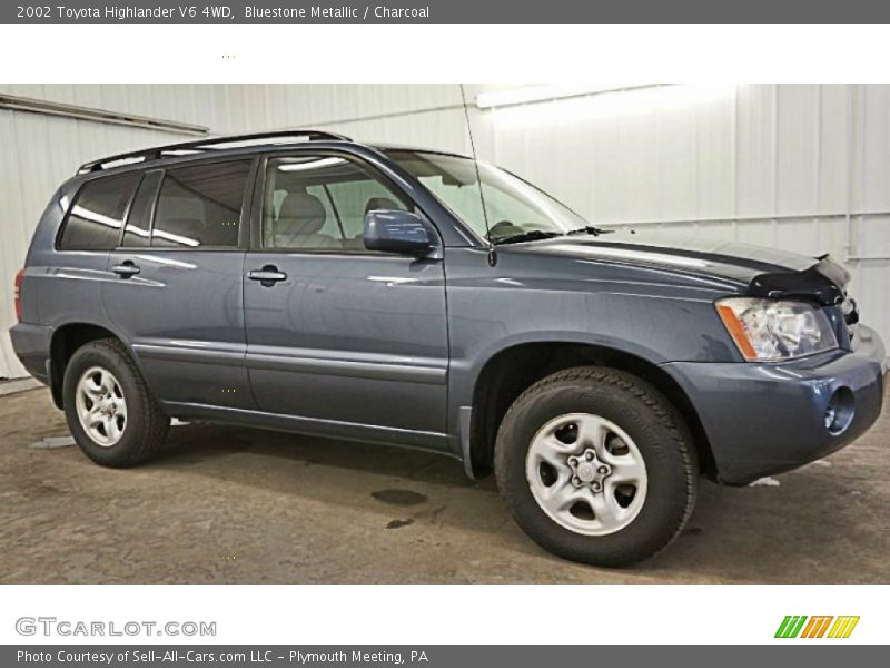 Bluestone Metallic / Charcoal 2002 Toyota Highlander V6 4WD