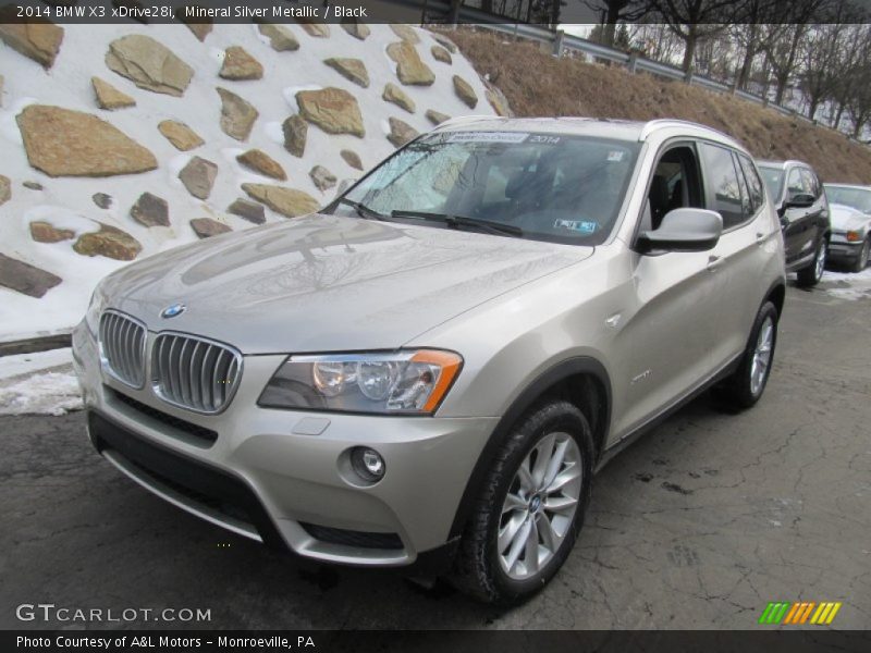 Mineral Silver Metallic / Black 2014 BMW X3 xDrive28i