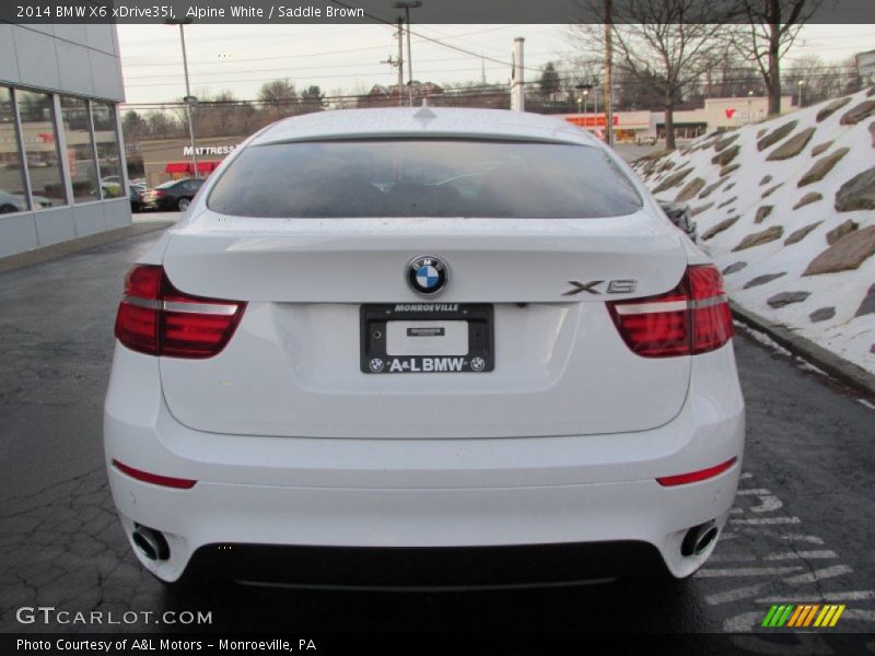 Alpine White / Saddle Brown 2014 BMW X6 xDrive35i