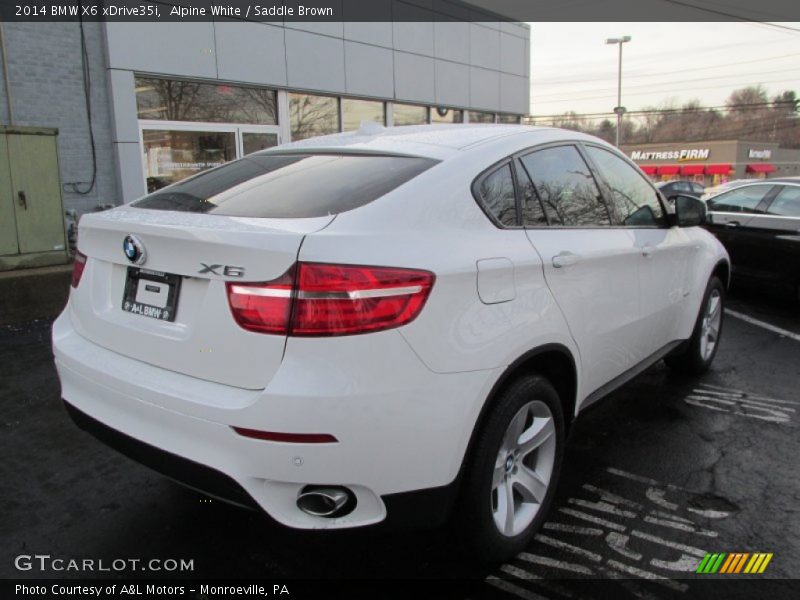 Alpine White / Saddle Brown 2014 BMW X6 xDrive35i