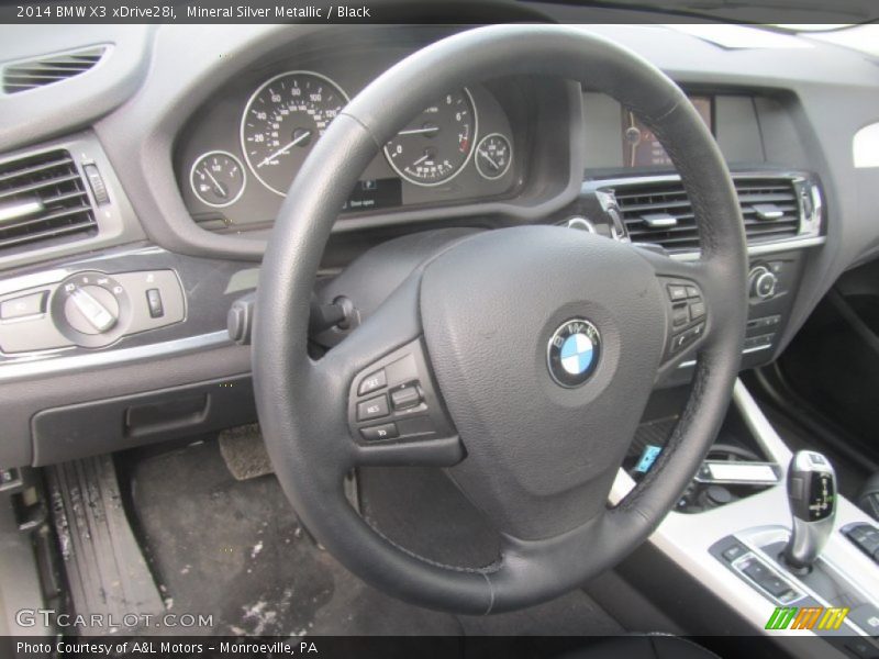 Mineral Silver Metallic / Black 2014 BMW X3 xDrive28i