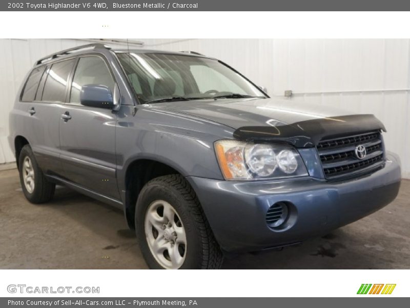 Bluestone Metallic / Charcoal 2002 Toyota Highlander V6 4WD