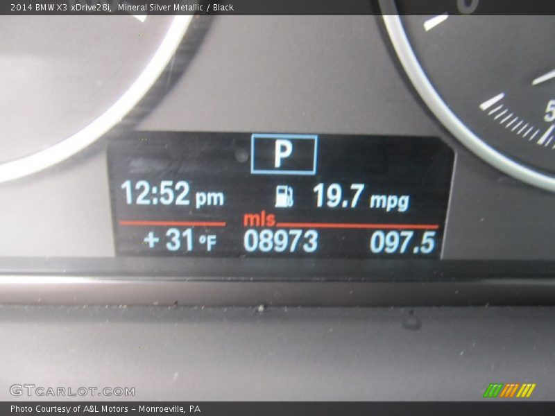 Mineral Silver Metallic / Black 2014 BMW X3 xDrive28i