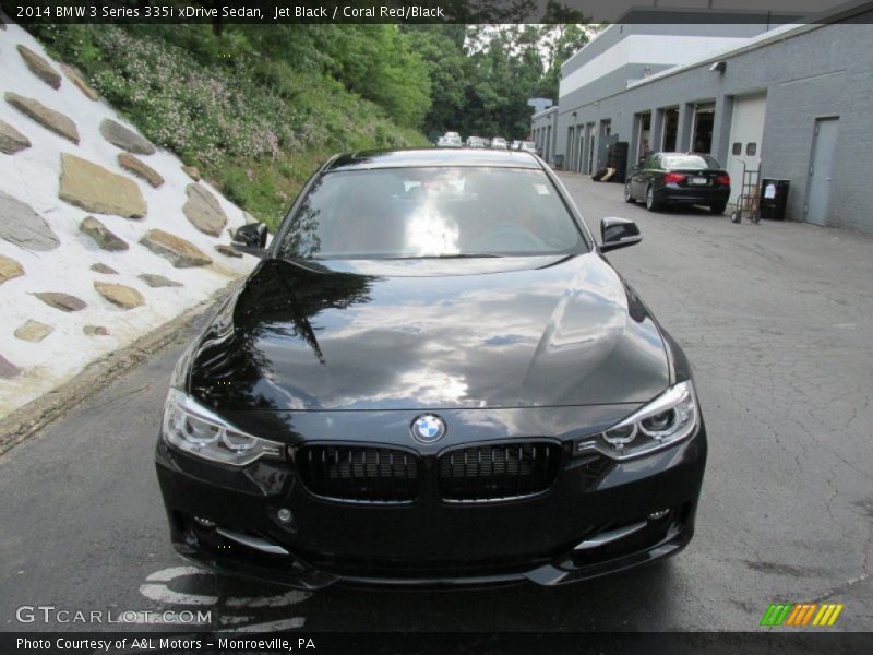 Jet Black / Coral Red/Black 2014 BMW 3 Series 335i xDrive Sedan