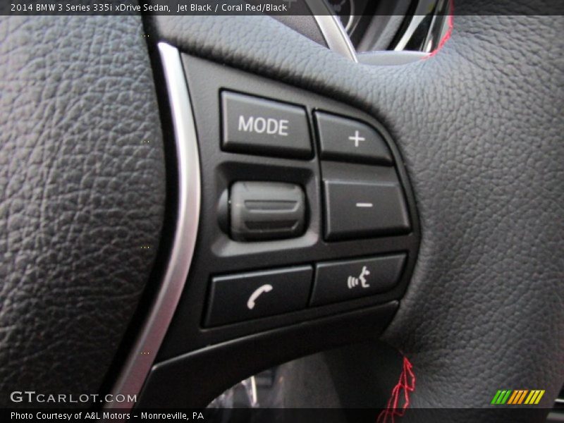 Jet Black / Coral Red/Black 2014 BMW 3 Series 335i xDrive Sedan