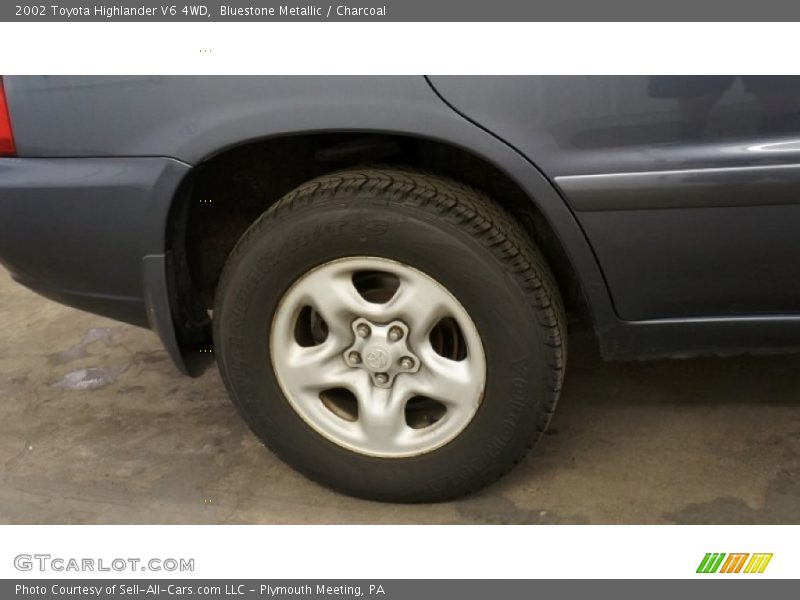 Bluestone Metallic / Charcoal 2002 Toyota Highlander V6 4WD