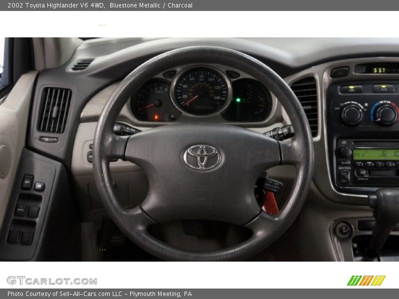 Bluestone Metallic / Charcoal 2002 Toyota Highlander V6 4WD