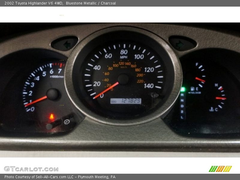 Bluestone Metallic / Charcoal 2002 Toyota Highlander V6 4WD