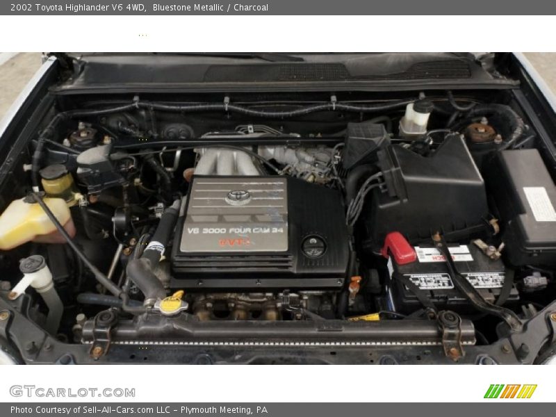 Bluestone Metallic / Charcoal 2002 Toyota Highlander V6 4WD