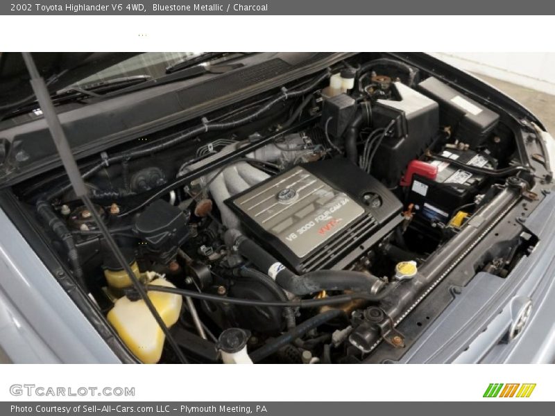 Bluestone Metallic / Charcoal 2002 Toyota Highlander V6 4WD