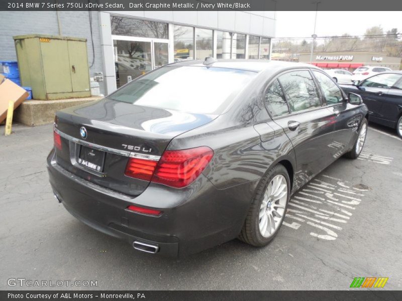 Dark Graphite Metallic / Ivory White/Black 2014 BMW 7 Series 750Li xDrive Sedan