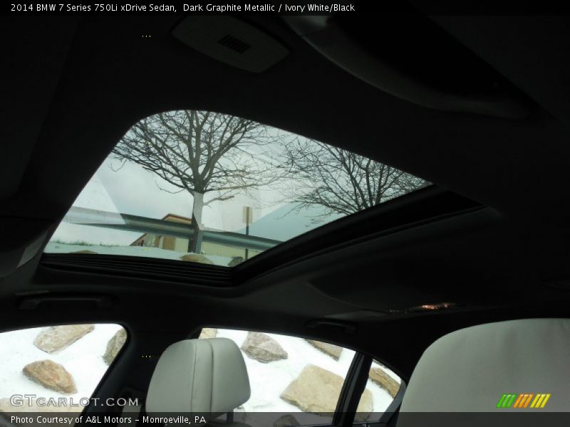 Dark Graphite Metallic / Ivory White/Black 2014 BMW 7 Series 750Li xDrive Sedan
