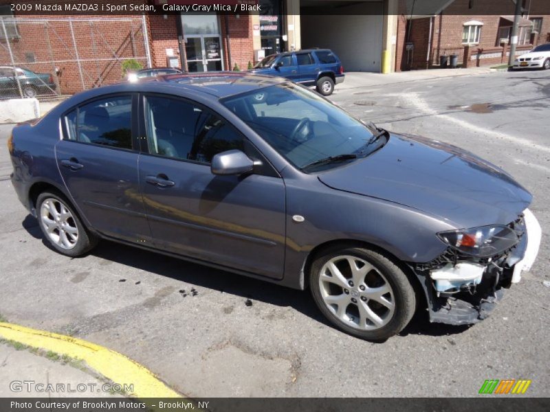 Galaxy Gray Mica / Black 2009 Mazda MAZDA3 i Sport Sedan