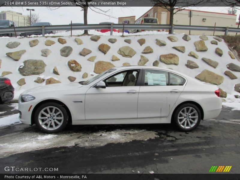 Alpine White / Venetian Beige 2014 BMW 5 Series 535i xDrive Sedan