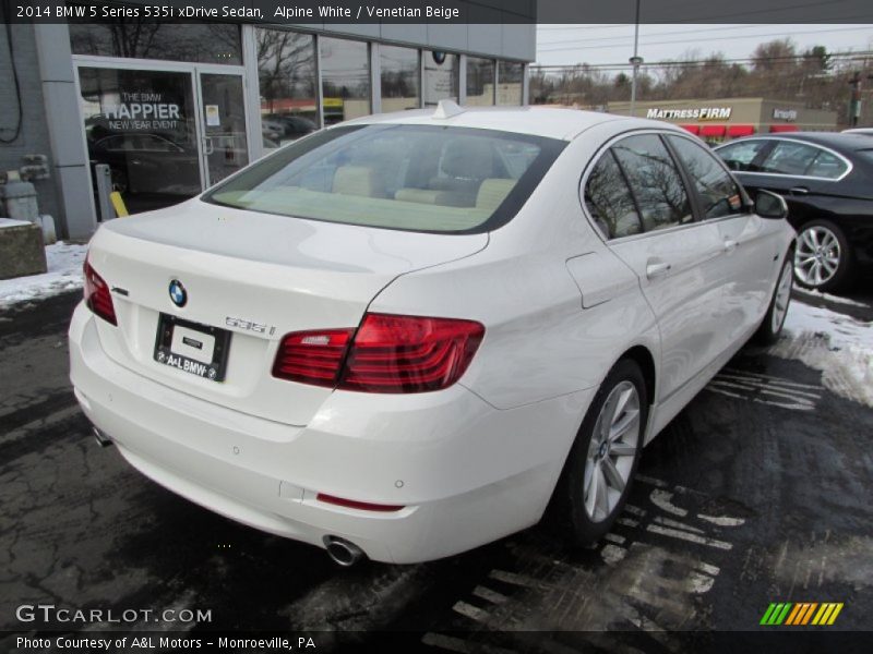 Alpine White / Venetian Beige 2014 BMW 5 Series 535i xDrive Sedan