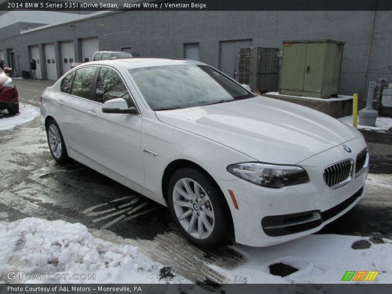 Alpine White / Venetian Beige 2014 BMW 5 Series 535i xDrive Sedan