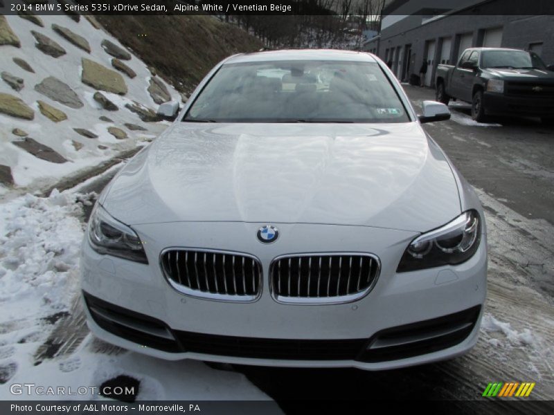 Alpine White / Venetian Beige 2014 BMW 5 Series 535i xDrive Sedan