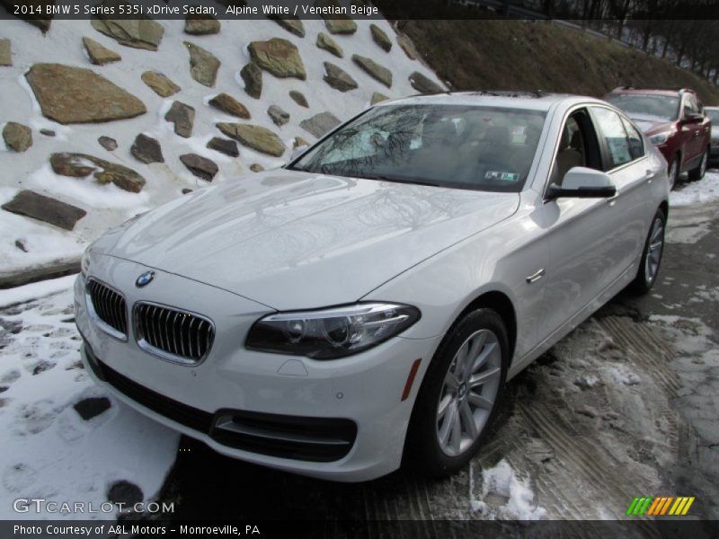 Alpine White / Venetian Beige 2014 BMW 5 Series 535i xDrive Sedan