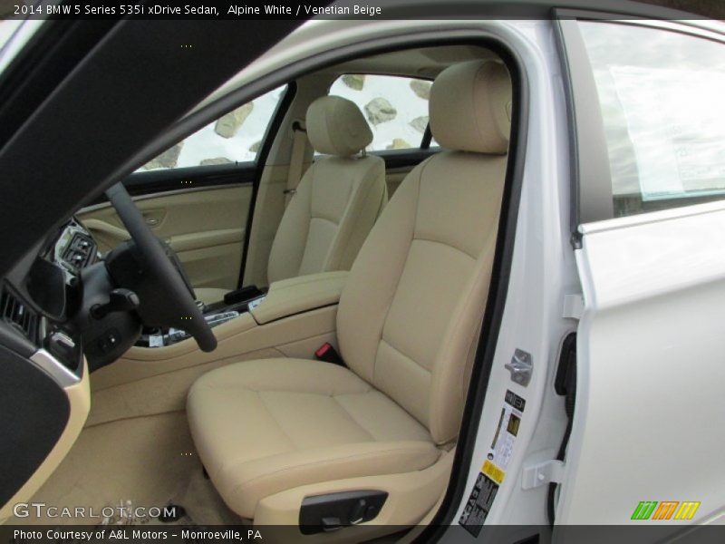 Alpine White / Venetian Beige 2014 BMW 5 Series 535i xDrive Sedan