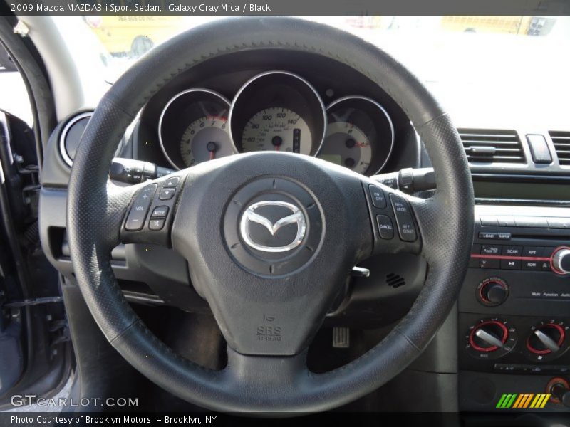 Galaxy Gray Mica / Black 2009 Mazda MAZDA3 i Sport Sedan