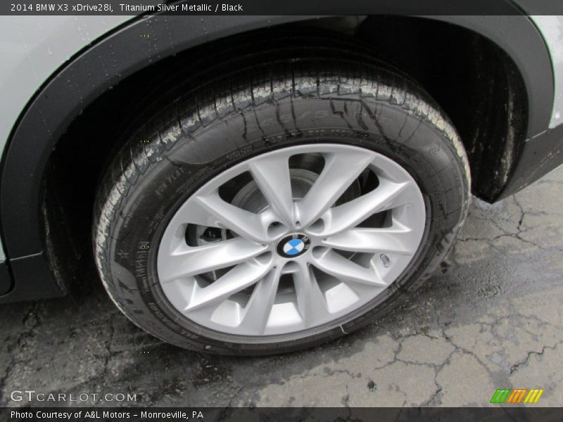 Titanium Silver Metallic / Black 2014 BMW X3 xDrive28i